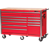 PRC5610 Pro Series Roller Cabinet, 10 Drawers, 55-9/10" W x 24-1/10" D x 39-7/10" H, Red Superchem Industries