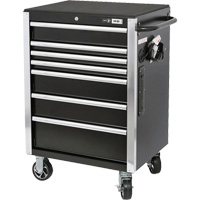 HDRC2807 HD Series Roller Cabinet, 7 Drawers, 27-4/5" W x 21-27/50" D x 40-31/100" H, Black Superchem Industries