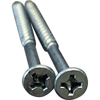 Phillips/Square Particle Board Screw, #8 x 3" L, Plain Superchem Industries
