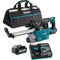 XGT Brushless Cordless SDS-Plus Rotary Hammer with DX10 Dust Extraction Attachment, 40 V, 1-3/16", 3 ft-lbs, 0-840 RPM Superchem Industries