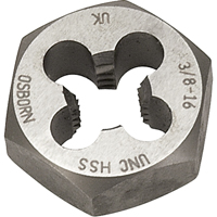 &eacute;crou-fili&egrave;re hexagonal, dia. 7/10", Filet de 1/4"-28, Acier rapide Superchem Industries