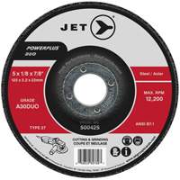 Meule/disque de coupe POWERPLUS DUO, 4-1/2" x 1/8", Arbre de 7/8", Type 27, Grain de A30DUO Superchem Industries