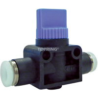 2-Way Straight Union Miniature Hand Valve, 1/4" NPT Air Inlet, 1/4" NPT Outlet, 150 PSI Superchem Industries