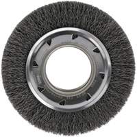 Crimped Wire Wheel Brush - Medium Face, 4-1/4" Dia., 0.012 Fill, 2" Arbor Superchem Industries