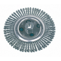 Brosse rotative &agrave; fils nou&eacute;s, pour passe de fond, Dia. 4-7/8", Fils 0,02", Arbre 5/8"-11, Acier Superchem Industries