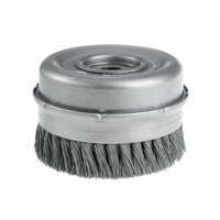 Knot Wire Cup Brushes with Bridle - Heavy-Duty, 4" Dia. x 5/8"-11 Arbor Superchem Industries