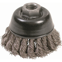 Knot Wire Cup Brushes - High Speed Small Grinder, 2-3/4" Dia. x 5/8"-11 Arbor Superchem Industries