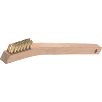 Brosses de grattage &agrave; petit manche, garnissage en V, Laiton, 3 x 7 rangs de fils, Longueur 7-7/8" Superchem Industries