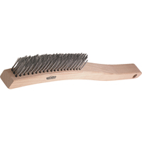 Brosses de grattage &agrave; manche long, garnissage en V, Acier inoxydable, 3 x 19 rangs de fils, Longueur 13-3/4" Superchem Industries