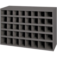 Steel Storage Bin Cabinet, 33-3/4" W x 8-1/2" D x 22-1/4" H, Grey Superchem Industries
