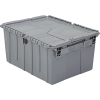Contenants de distribution Flipak en plastique poly&eacute;thyl&egrave;ne (PE), 11,8" x 9,8" x 7,7", Gris Superchem Industries