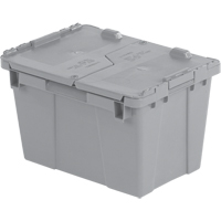 Flipak&reg; Polyethylene Plastic (PE) Distribution Containers, 15.2" x 10.9" x 9.7", Grey Superchem Industries