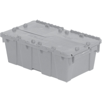 Flipak&reg; Polyethylene Plastic (PE) Distribution Containers, 19.7" x 11.8" x 7.3", Grey Superchem Industries