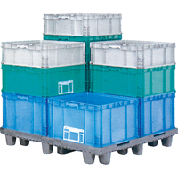 Syst&egrave;me de contenants d'exp&eacute;dition 4845 de StakPak Plus, 15" la x 24" p x 14,5" h, Bleu royal Superchem Industries