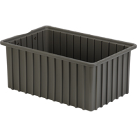 Divider Box&reg; Containers, Polyethylene, 16.5" W x 10.9" D x 7" H, Grey Superchem Industries