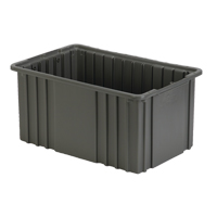 Contenant Divider Box, Poly&eacute;thyl&egrave;ne, 15,5" la x 9,9" p x 8" h, Gris Superchem Industries