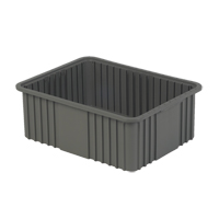 Contenant Divider Box, Poly&eacute;thyl&egrave;ne, 20,9" la x 15,9" p x 8" h, Gris Superchem Industries