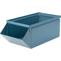 Steel Bin, 100 lbs. Cap., 4-1/2" W x 8" D x 4-1/2" H, Blue Superchem Industries