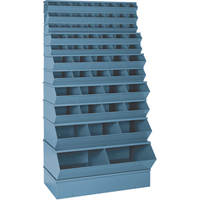 Sectional Bin Units, 100 lbs. Cap., 37" W x 8" D x 4-1/2" H, Blue Superchem Industries