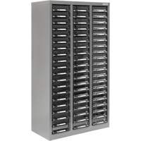 KPC-300 Parts Cabinet, Galvanized Steel, 60 Drawers, 21-3/10" x 10-2/5" x 36-9/10", Grey Superchem Industries