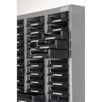 KPC-300 Parts Cabinet, Galvanized Steel, 60 Drawers, 21-3/10" x 10-2/5" x 36-9/10", Grey Superchem Industries