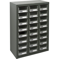 Casiers pour pi&egrave;ces KPC-400, Acier galvanis&eacute;, 24 tiroirs, 17-3/10" x 8-7/10" x 25-3/5", Gris Superchem Industries