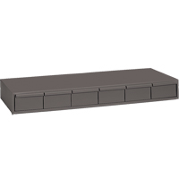 Industrial Drawer Cabinets, 6 Drawers, 33-3/4" W x 11-5/8" D x 4" H, Grey Superchem Industries