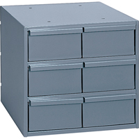Industrial Drawer Cabinets, 6 Drawers, 11-3/4" W x 11-5/8" D x 10-7/8" H, Grey Superchem Industries