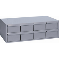 Industrial Drawer Cabinets, 8 Drawers, 22-3/4" W x 11-5/8" D x 7-3/8" H, Grey Superchem Industries