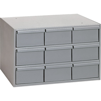 Industrial Drawer Cabinets, 9 Drawers, 17-1/4" W x 11-5/8" D x 10-7/8" H, Grey Superchem Industries