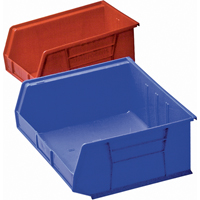 Plastic Bin, 8-1/4" W x 9" H x 18" D, Blue Superchem Industries