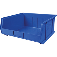 Plastic Bin, 16-1/2" W x 11" H x 18" D, Blue Superchem Industries