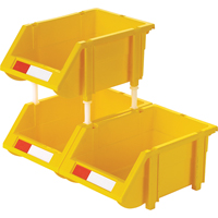 Stack & Hang Bin, 4-13/16" W x 3-3/16" H x 7-1/8" D, Yellow Superchem Industries