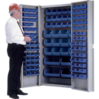 Deep-Door Combination Cabinet, 38" W x 24" D x 72" H, 36 Shelves Superchem Industries