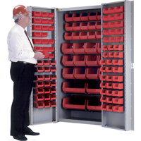 Deep-Door Combination Cabinet, 38" W x 24" D x 72" H, 36 Shelves Superchem Industries