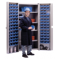 Deep-Door Combination Cabinet, 38" W x 24" D x 72" H, 4 Shelves Superchem Industries