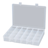 Boîtes &agrave; compartiments compactes en polypropyl&egrave;ne, 13-1/8" la x 9" p x 2-5/16" h, 24 compartiments Superchem Industries