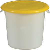 Contenants ronds, 7-4/5" ha x 8-1/2" p, Capacit&eacute; de 3,79 L, Blanc Superchem Industries