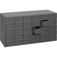 Industrial Drawer Cabinets, 30 Drawers, 33-3/4" W x 11-5/8" D x 17-3/4" H, Grey Superchem Industries
