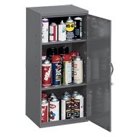 Utility Cabinet, Steel, 2 Shelves, 30" H x 13-3/4" W x 12-3/4" D, Grey Superchem Industries