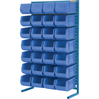 Support stationnaire pour bacs &agrave; un c&ocirc;t&eacute;, 36" la x 12" p x 61" h, 28 bacs Superchem Industries
