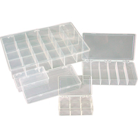 K-Resin Compartment Box, Plastic, 36 Slots, 6-9/16" W x 9-5/8" D x 1-1/2" H, Transparent Superchem Industries