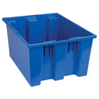 Contenants Stack & Nest, 10" x 19,5" x 15,5", Bleu Superchem Industries