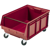 Bac g&eacute;ant empilable et mobile, 11-7/8" ha x 18-3/8" la x 29" p, Capacit&eacute; de 150 lb, Rouge Superchem Industries