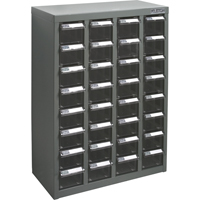 KPC-500 Parts Cabinet, Galvanized Steel, 32 Drawers, 18-1/10" x 8-7/10" x 25-3/5", Grey Superchem Industries