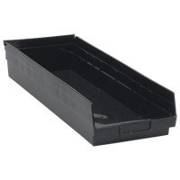 Bac pour &eacute;tag&egrave;re &eacute;conomique, 8-3/8" la x 4" H x 23-5/8" p, Noir, Capacit&eacute; 60 lb Superchem Industries