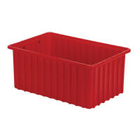 Divider Box&reg; Containers, Polyethylene, 16.5" W x 10.9" D x 7" H, Red Superchem Industries