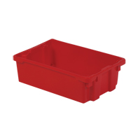 Polylewton Stack-N-Nest&reg; Containers, 6.2" x 20.1" x 13", Red Superchem Industries