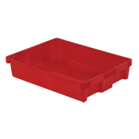 Polylewton Stack-N-Nest&reg; Containers, 6.1" x 29.6" x 22.4", Red Superchem Industries