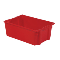 Polylewton Stack-N-Nest&reg; Containers, 10.5" x 28.4" x 18.7", Red Superchem Industries